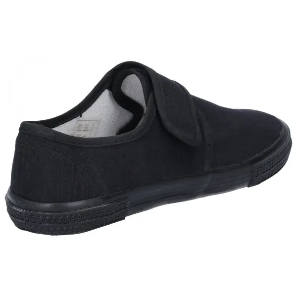 ALEX Touch Fasten Plimsolls Black