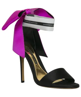 BOW DOWN SANDALS WITH FUCHSIA BOW