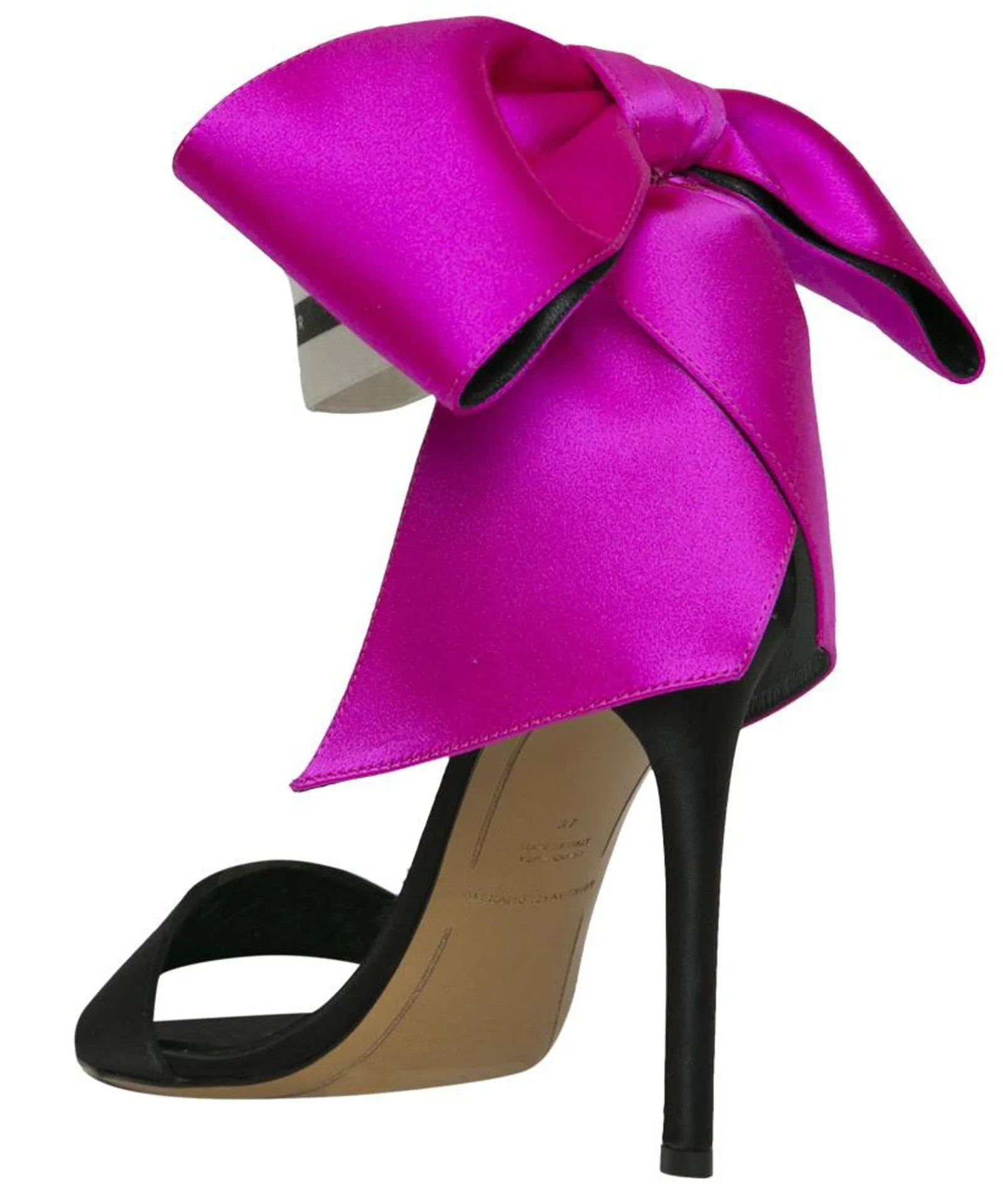 BOW DOWN SANDALS WITH FUCHSIA BOW