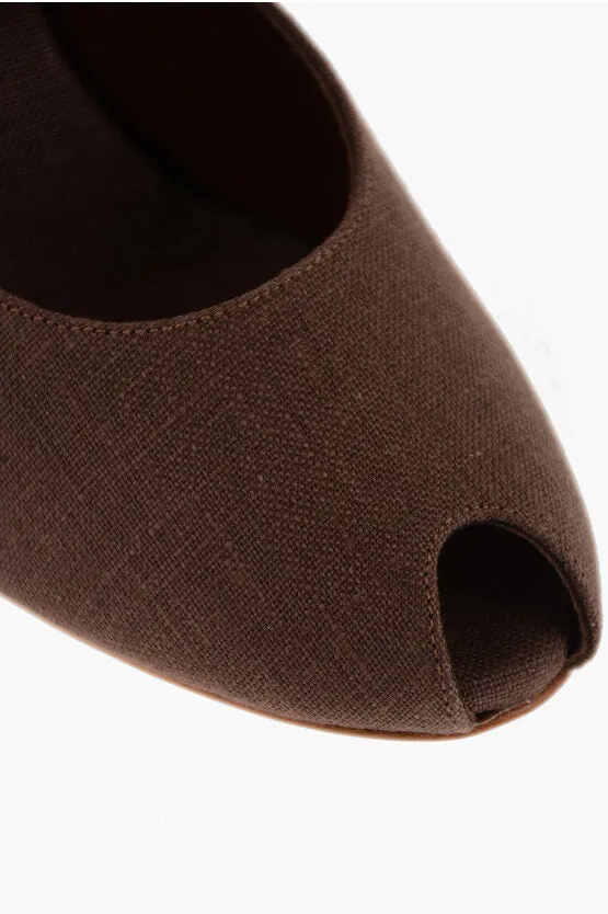 Giaborghini GIA COUTURE Open Toe Linen ROSIE Mules