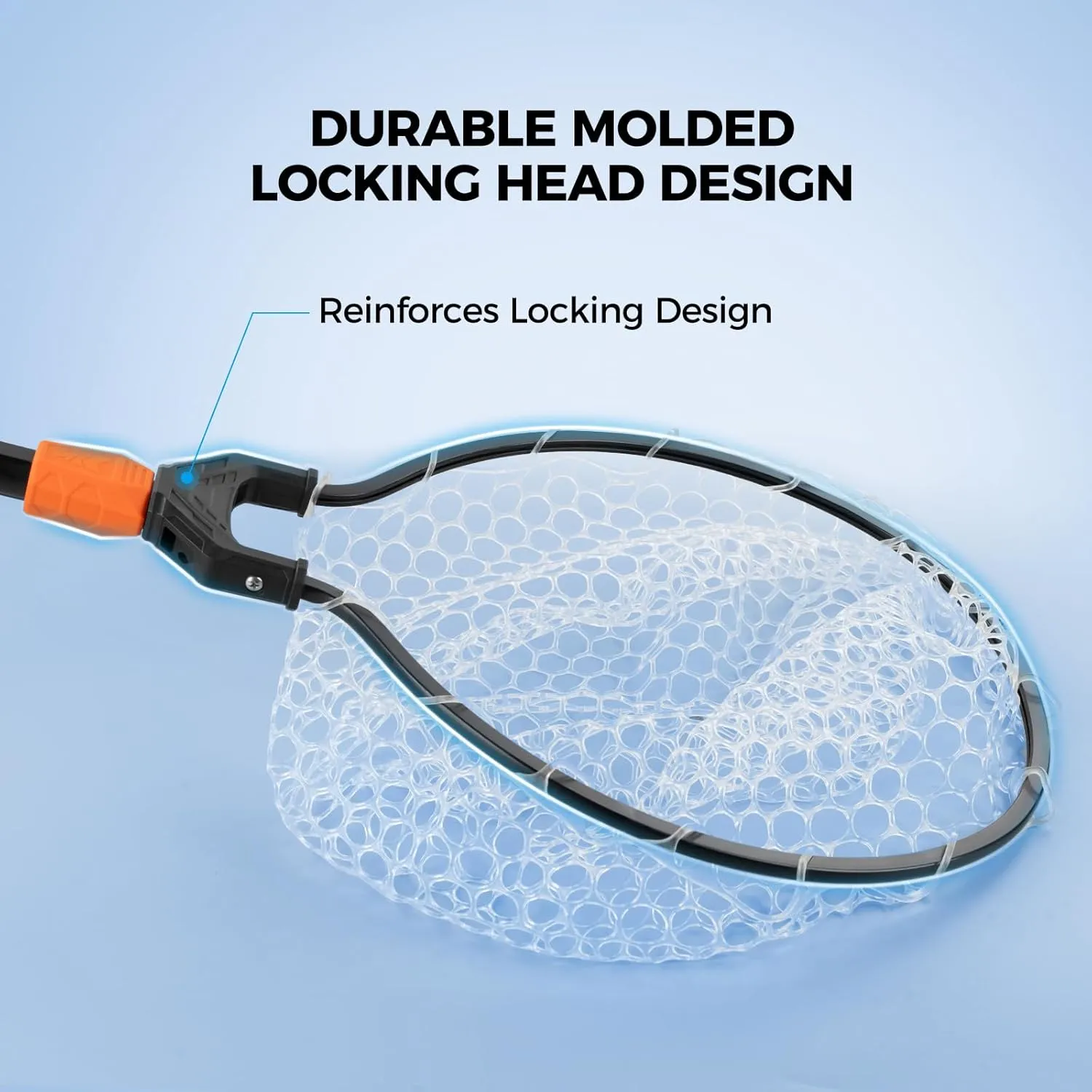 KastKing Titanet Fishing Net, Durable Aluminum Handle, Non-Slip Hi-vis Grip, Compact Storage Bag & Lanyard, Ideal for Kayak & Wading Fishing, Two Net Options