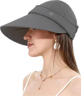 LA CARRIE Women Sun Hats Detachable Wide Brim UV Protection UPF 50  Summer Beach Visor for Outdoor Sports