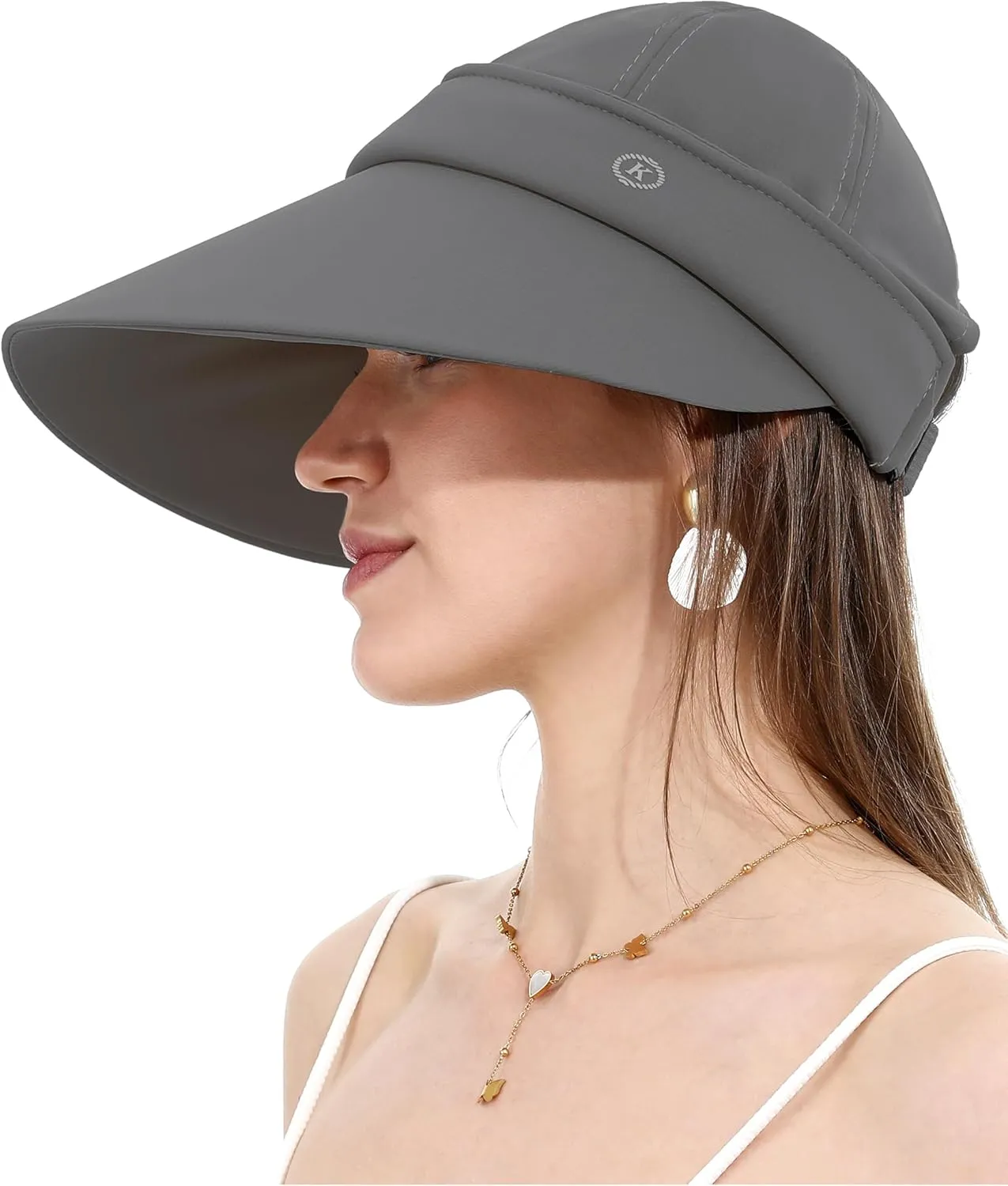 LA CARRIE Women Sun Hats Detachable Wide Brim UV Protection UPF 50  Summer Beach Visor for Outdoor Sports