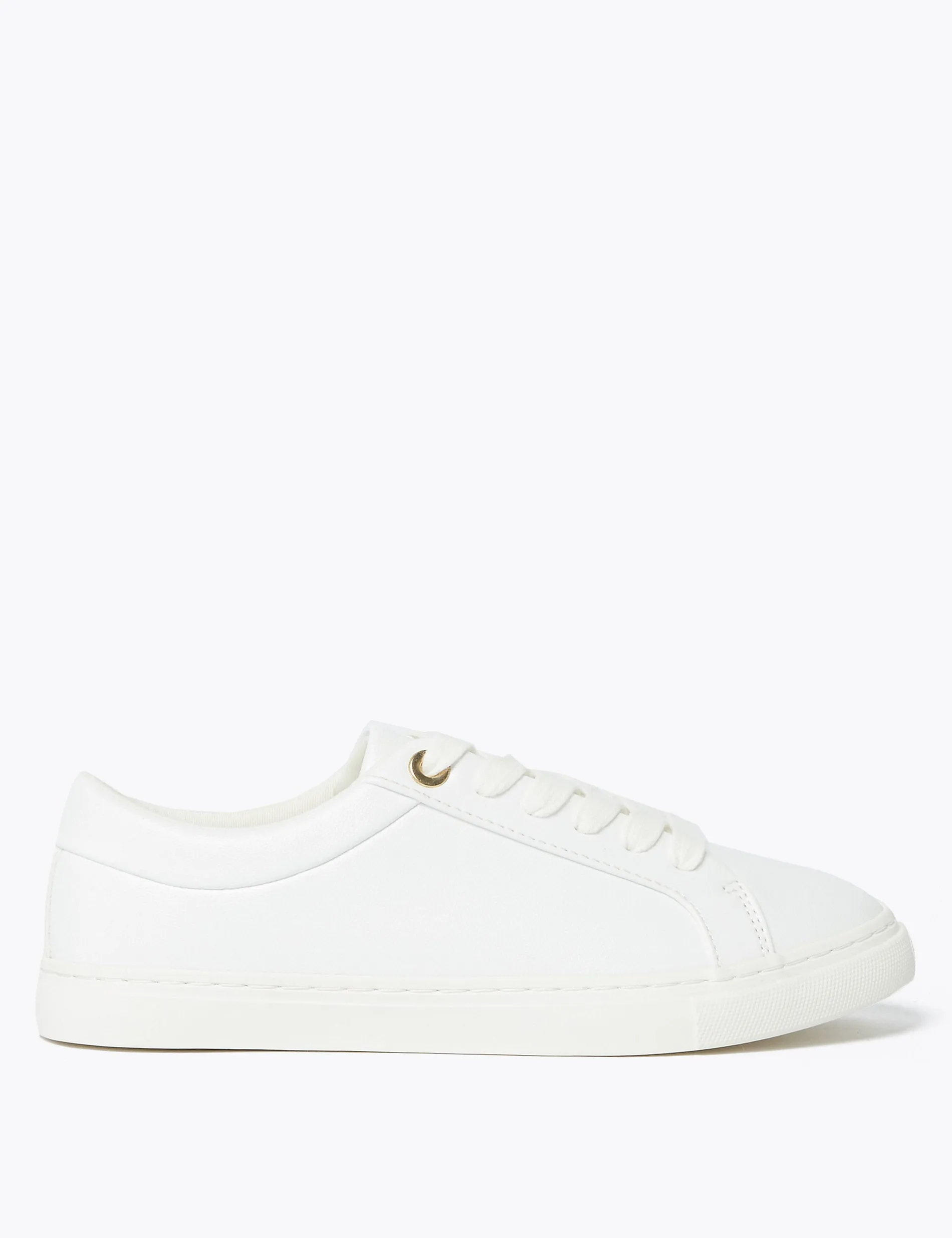 Marks & Spencer lace-up sneakers, white