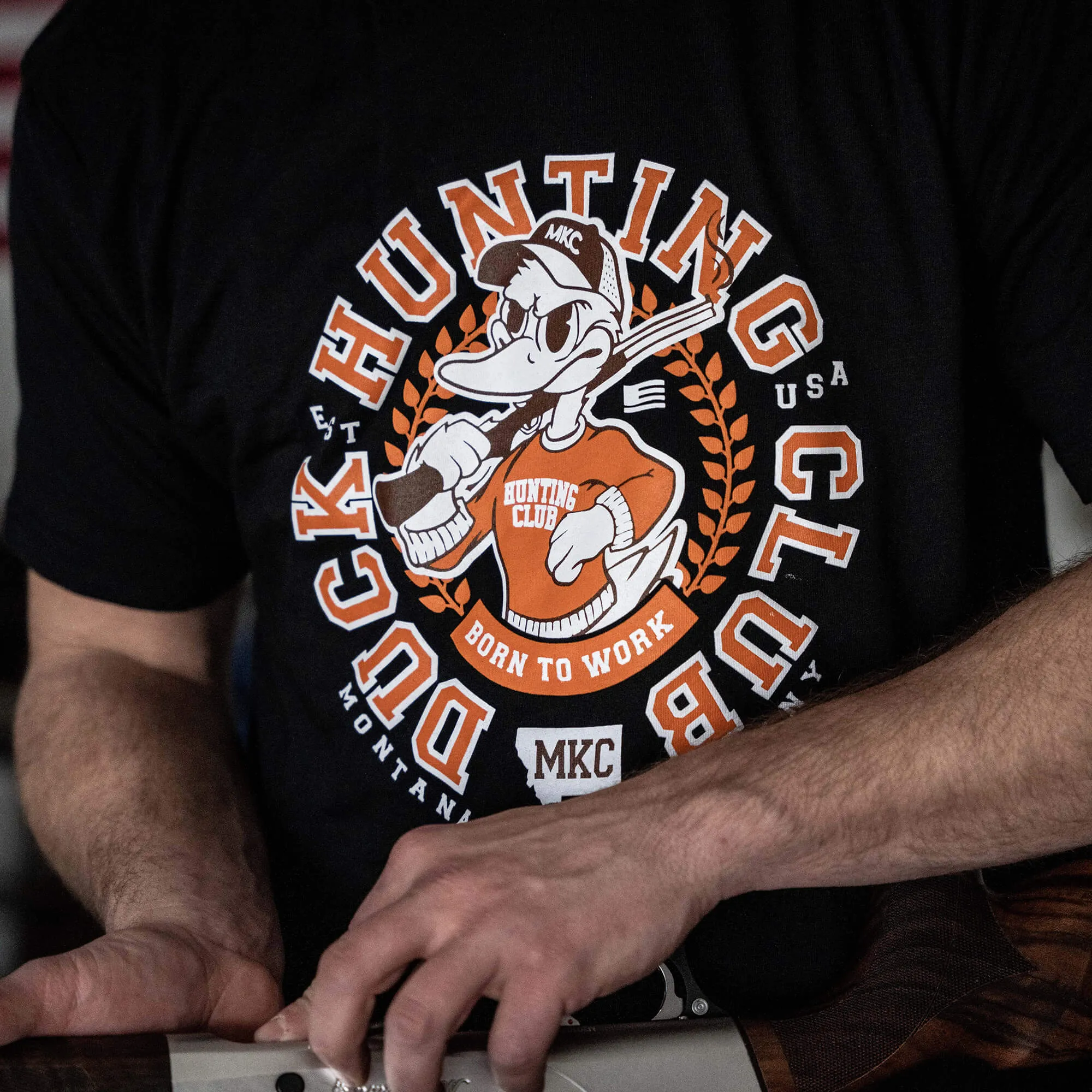 MKC DUCK HUNTING CLUB TEE - BLACK