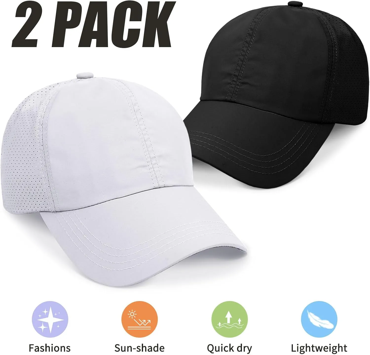 Ponytail Hats for Women Baseball Caps High Messy Buns Women Hats Baseball Caps Breathable Quick Dry Running Hats for Women