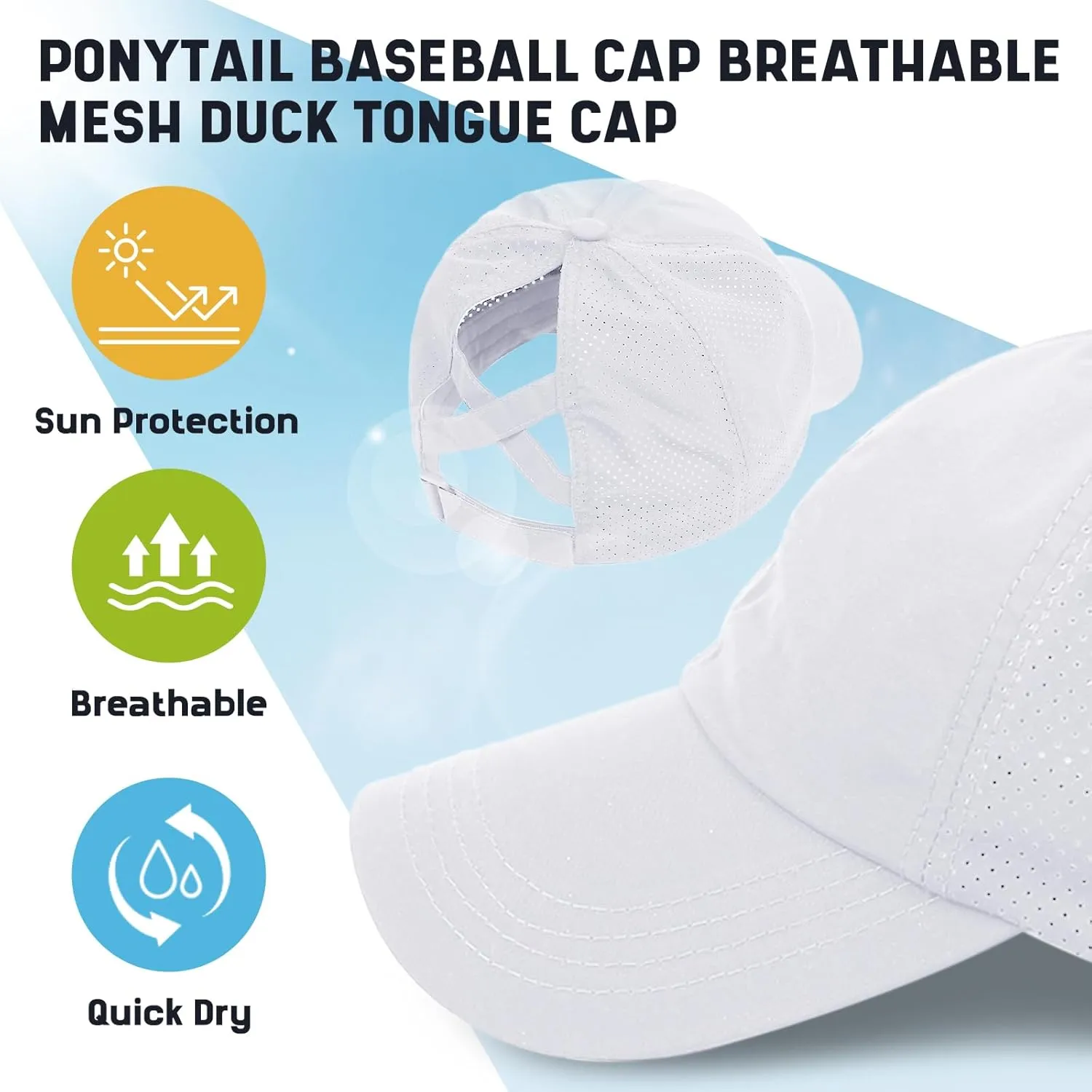 Ponytail Hats for Women Baseball Caps High Messy Buns Women Hats Baseball Caps Breathable Quick Dry Running Hats for Women