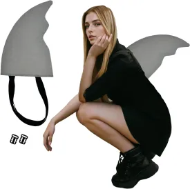 Shark Adventure Costume Fin Gray Shark Accessory Costume Easy to Wear Play Costume Props for Adults Festivals Parties Events Cosplay Dive into a Sea of Fun