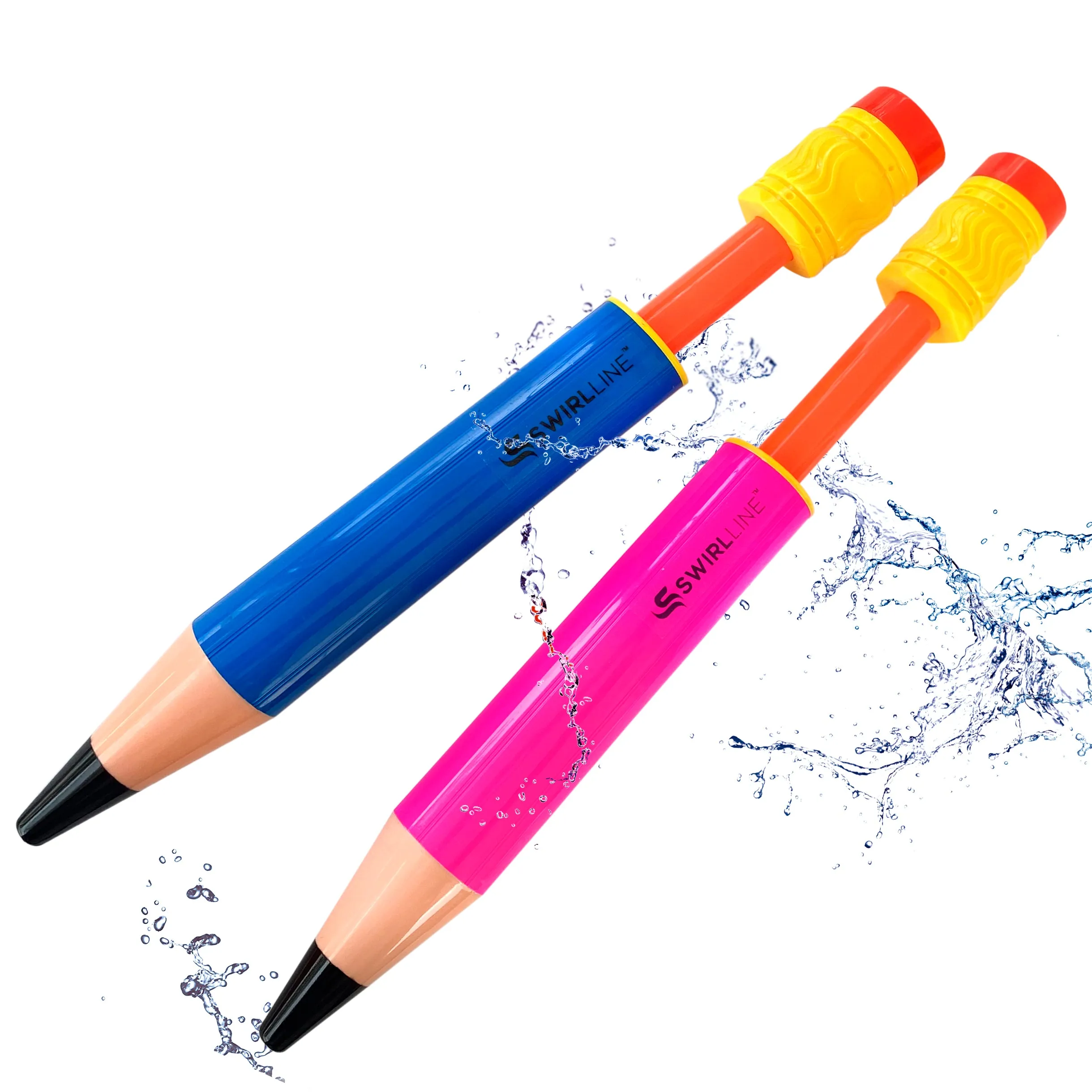 Water Blaster Squirter Pool Toys – 2 Pack Water Shooter Soaker for Kids 13-19’’ – Summer Outdoor Party Beach – Pump Squirt Guns – Pencil Shape