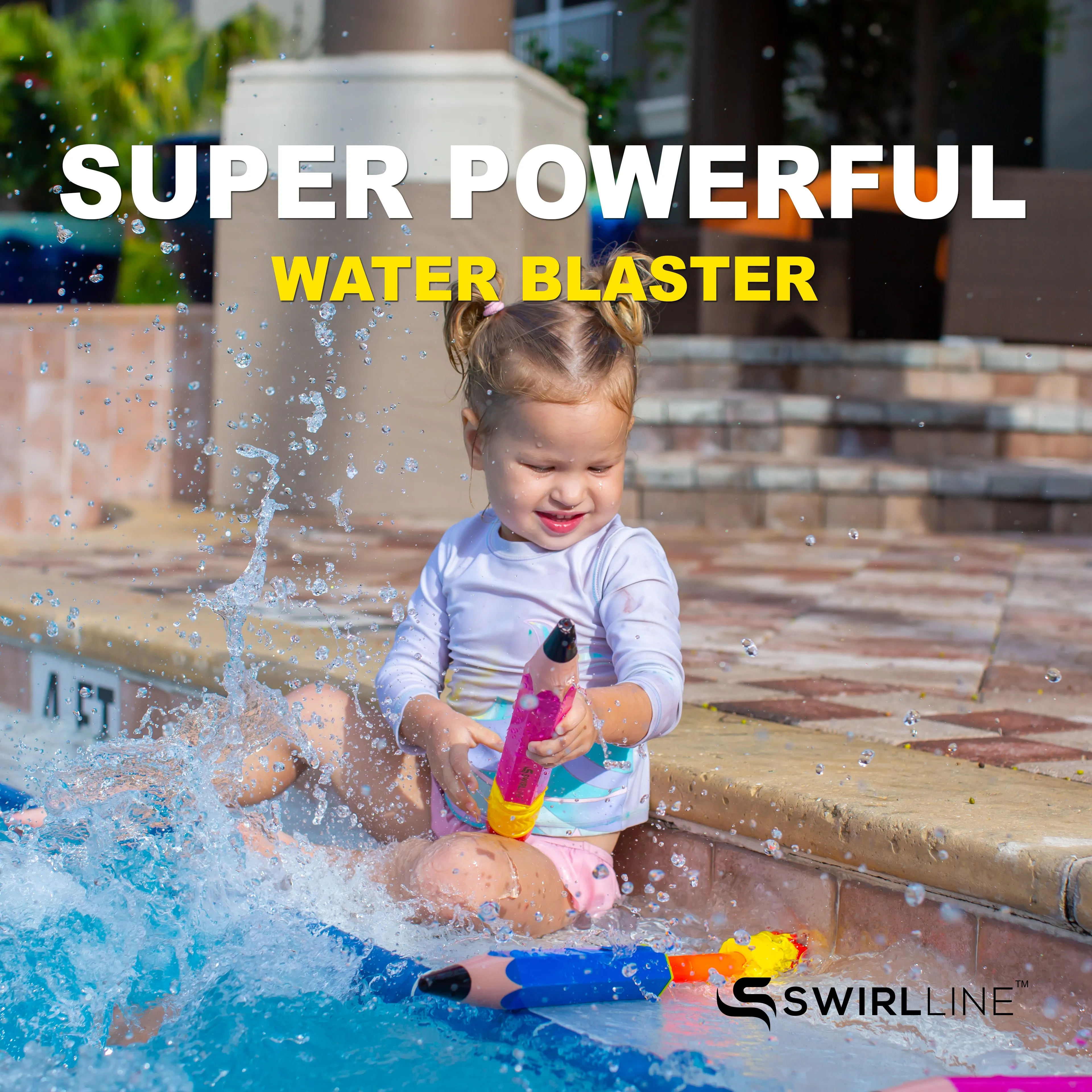 Water Blaster Squirter Pool Toys – 2 Pack Water Shooter Soaker for Kids 13-19’’ – Summer Outdoor Party Beach – Pump Squirt Guns – Pencil Shape